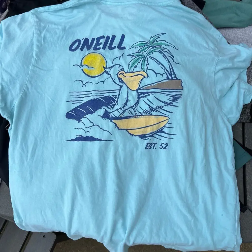 O’NEILL, men's size XXL, Standard Fit, Teal Short Sleeve T-shirt